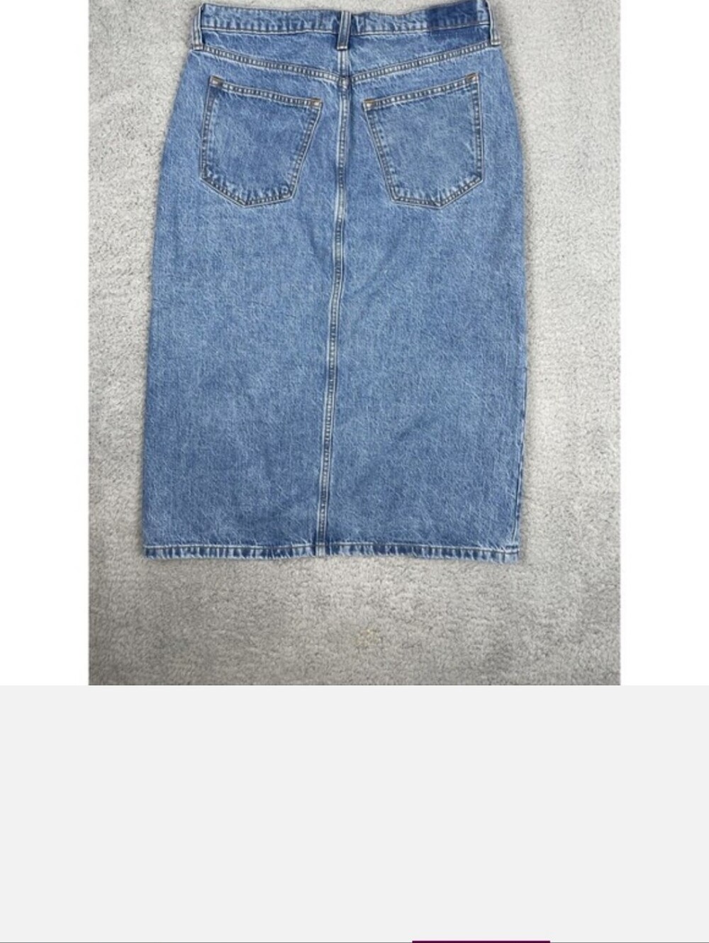 Abercrombie & Fitch High Rise Denim Midi Slit Skirt Medium Wash  Size 30/10P